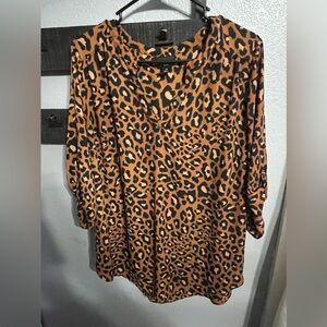 Worthington Women Leopard Print Blouse
